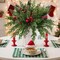 60 Pcs Christmas Artificial Pine Branches Red Berry Stems and Pine Cones (Green and Red) 3.9"D x 11.8"W x 4.3"H